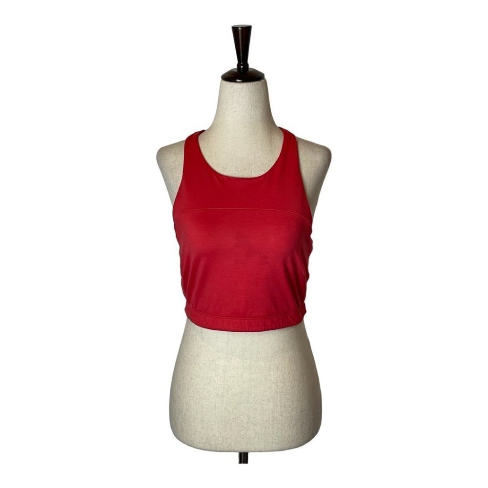 Outdoor‎ Voices Sports Bra Women Medium Red Racerback TechSweat Crop Tank Top